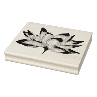 Caucho Flor de Lotus | Sello de arte maderero