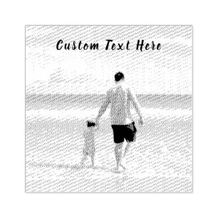 Caucho Foto personalizado y texto su propio sello de goma