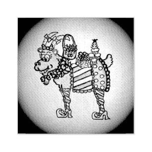 Caucho Gracioso sello de cabra para Navidades