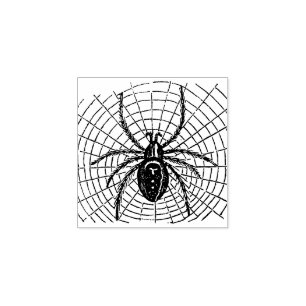 Caucho Gran sello de goma araña negra