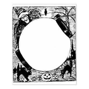 Caucho Gran tarjeta de Halloween haciendo sello de goma