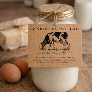 Caucho Granja Lechería Cruda Vaca   Sello de Granja Perso