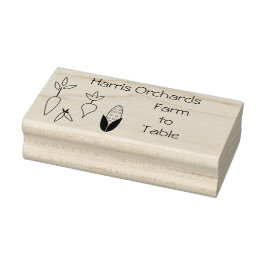 Caucho Granja vegetal a mesa sello de arte