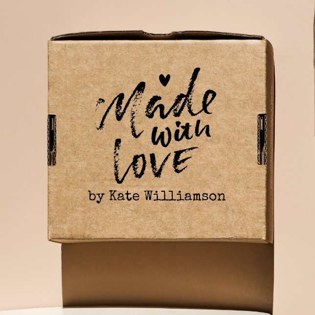 Caucho Guión de pincel Sello de negocio hecho a mano (Subido por el creador)