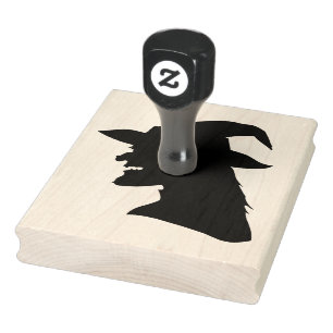 Caucho Halloween Spooky Witch 4" x 5" Sello de goma