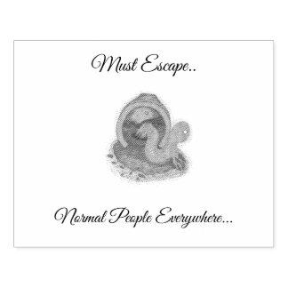 Caucho Hay que escapar... El sello de goma de la Creatura