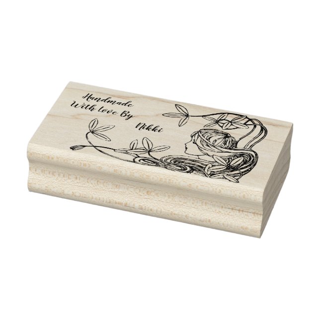 Caucho Hecho a mano con sello floral de amor (Sello)