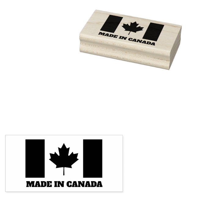 Caucho Hecho en Canadá, sello de goma personalizado con b (Sellado)