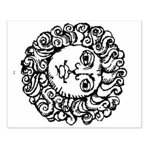 Caucho Herramienta de sello de diseño de Sun Man
