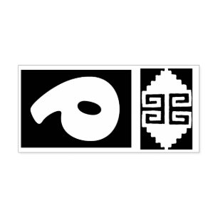 Caucho Herramienta de sello de diseño número 9 Azteca del