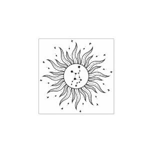 Caucho Horóscopo Solar Virgo Sello de Goma