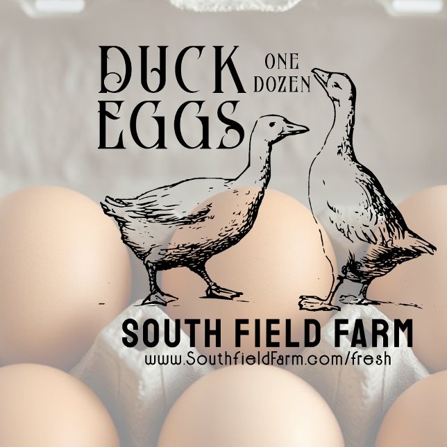 Caucho HUEVOS DE PATO O GOOSE Granja Sello de mercado Pat (Subido por el creador)