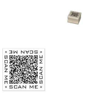 Caucho Información de código QR Escanearme Texto Su sello