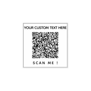 Caucho Información de escaneo de código QR y sello de tex