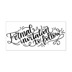 Caucho Invitación formal a seguir - Sello de boda