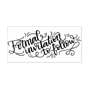 Caucho Invitación formal a seguir - Sello de boda