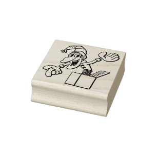 Caucho jack en el sello de arte de caja