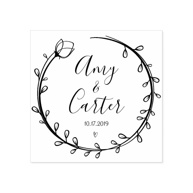 Caucho Jardín Rústico Salven el logo de la fecha Sello de (Impresión)