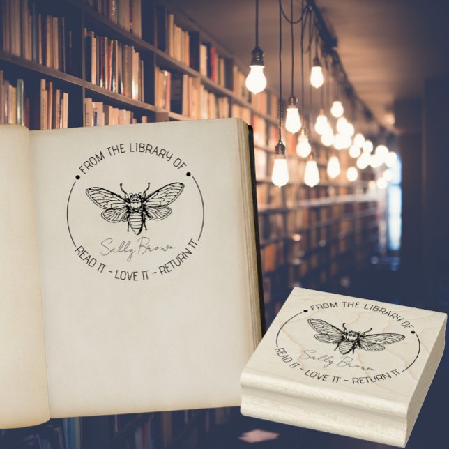 Caucho Libro de biblioteca Ex libris sello de libro Perso (Subido por el creador)