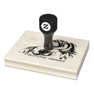 Caucho Logo de diseño personalizado Sello de tinta de mad