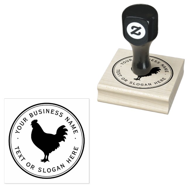 Caucho logotipo comercial de Personalizado de pollo Sello (Sellado)