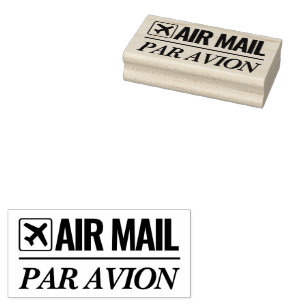 Caucho logotipo de correo aéreo / Par Avion sello de goma