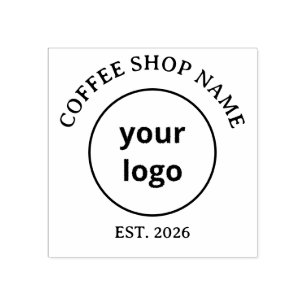 Caucho Logotipo de Sello de Madera para Cafetería de Café