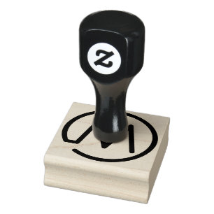 Caucho M Monograma Sello de goma de madera