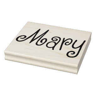 Caucho "Mary" - Auténtico sello de arte de la tipografía