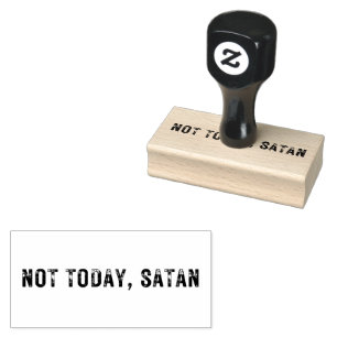 Caucho Medio NO HOY, sello de goma de SATAN
