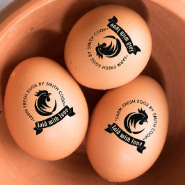 Caucho Mini sello de huevo de gallo personalizado