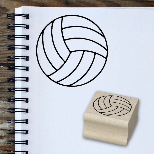 Caucho Mini sello de voleibol simple para aficionados al  (🏐 Add a sporty touch to your crafts! 🎨)