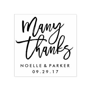 Caucho Muchas gracias sello de boda