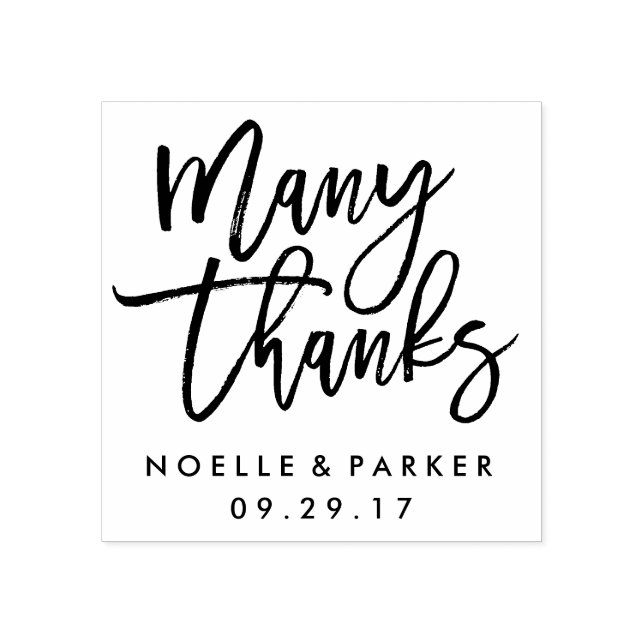 Caucho Muchas gracias sello de boda (Impresión)