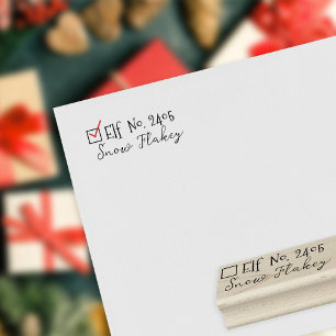 Caucho Navidades de firma de Santa Claus contra sello de 