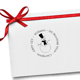 Caucho Navidades Snowman dirección de casa Sello de autoe