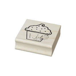 Caucho Pastel de navidades con sello de arte holly