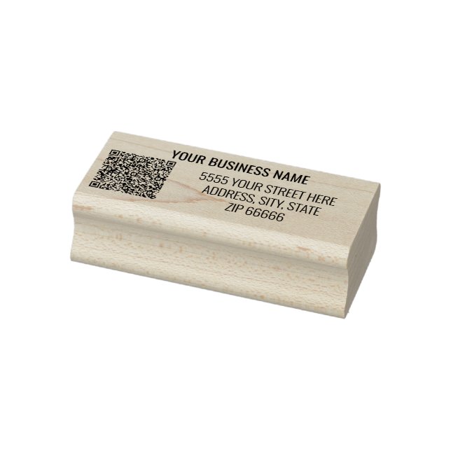 Caucho Personalizado Nombre de código QR Dirección Sello  (Sello)