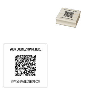 Caucho Personalizado QR Nombre de código sitio web Sello 