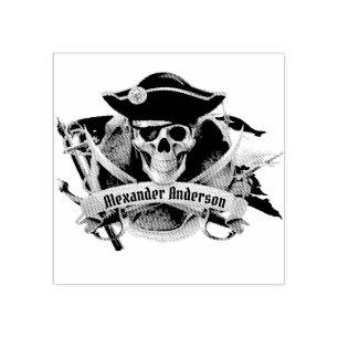 Caucho Placa de nombre pirata personalizada sello de goma