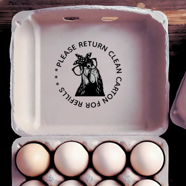 Caucho Por favor, devuelva el sello de huevo de cartón co (Subido por el creador)