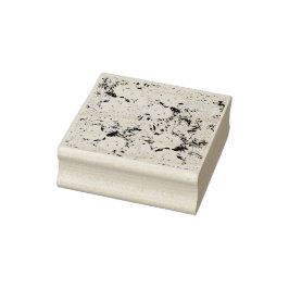 Caucho Punto, sello de arte de la madera de vaca negra