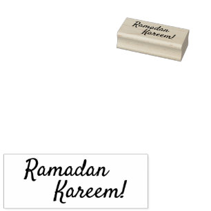 Caucho Ramadan Kareem Sello de goma de madera