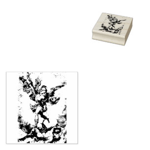 Caucho Saint Michael, sello de goma arcángel