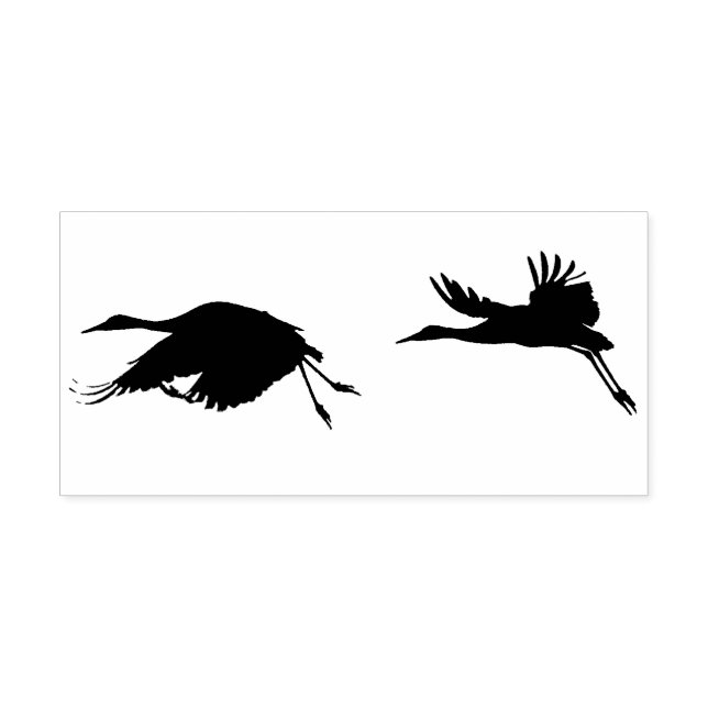 Caucho Sandhill Crane Birds Wildlife Animales Sello de ma (Impresión)