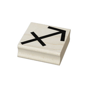 Caucho sello artístico de símbolo sagittarius