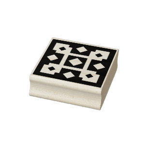 Caucho sello de arte amish quilt