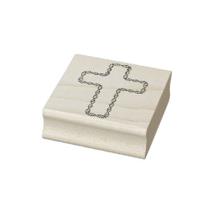 Caucho sello de arte cruzado de helix