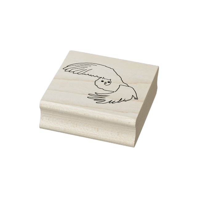 Caucho Sello de arte de búho volador (Sello)