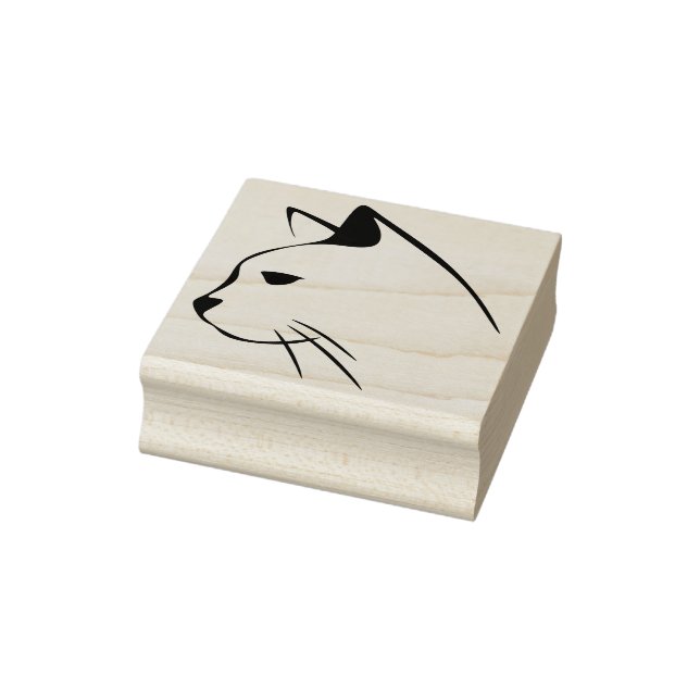 Caucho sello de arte de cabeza de gato (Sello)